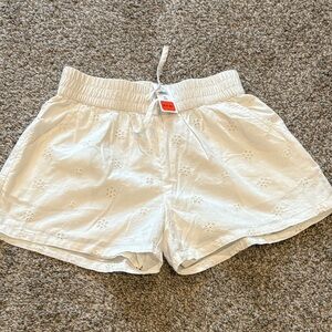 GAP kids white eyelet shorts